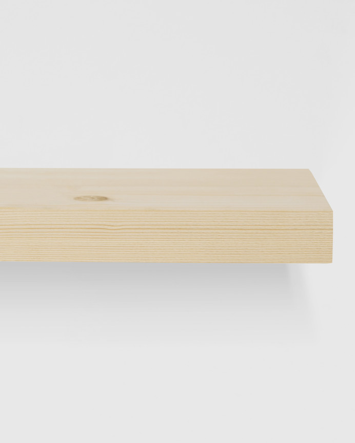 Pack 2 massive Holzschwimmregale Naturfinish in verschiedenen Größen.
