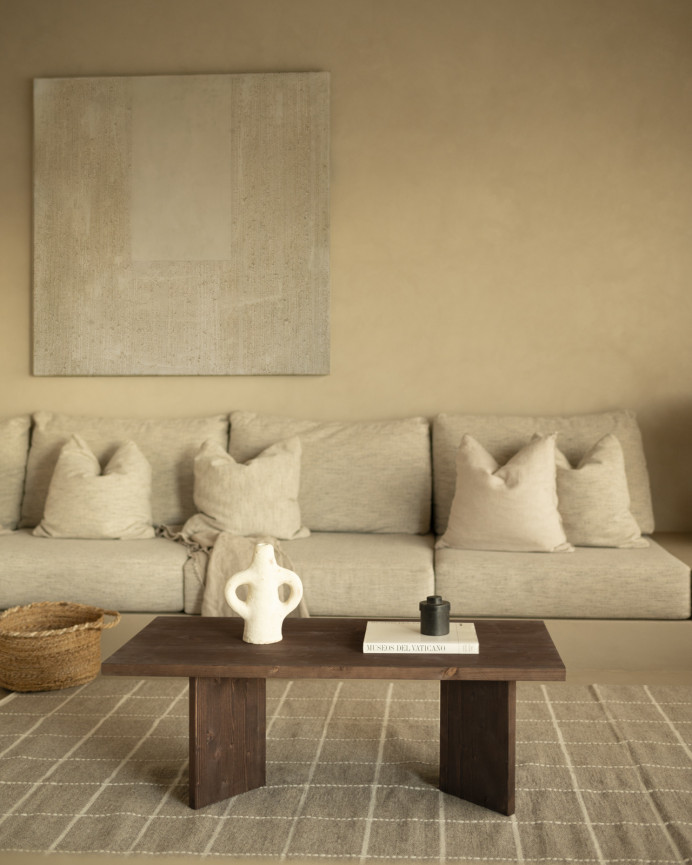 Wollteppich in Taupe in verschiedenen Größen
