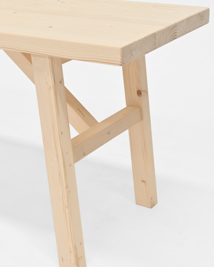 Massiver Holz-Couchtisch mit natürlicher Oberfläche
