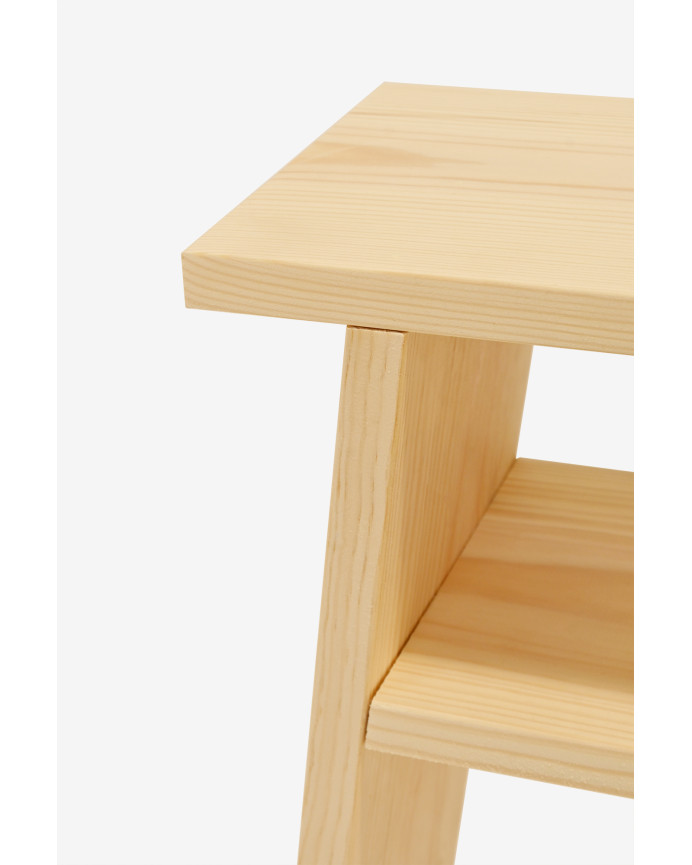 Tisch aus massivem Holz in Naturton 60x20cm