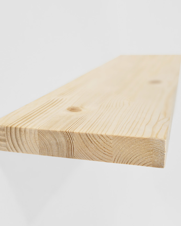 Pack 2 massive Holzschwimmregale Naturfinish in verschiedenen Größen.
