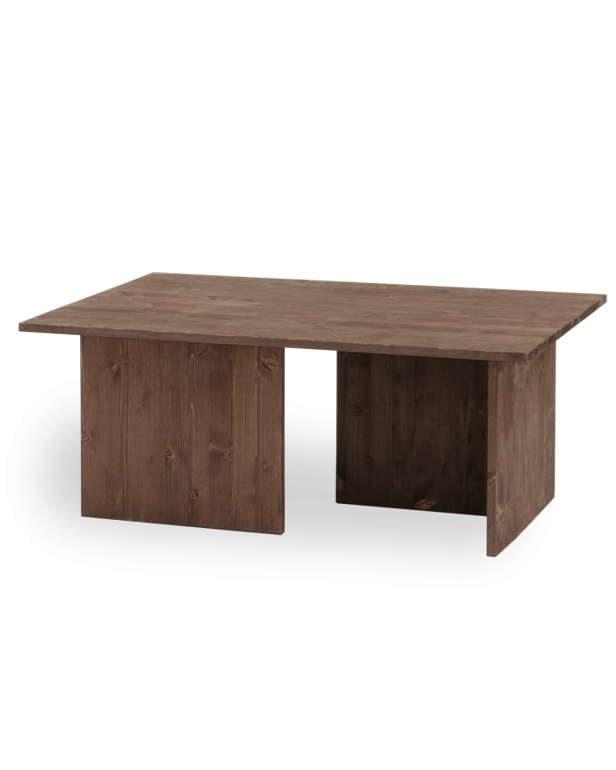 Massiver Nussbaumholz-Couchtisch 40x100cm