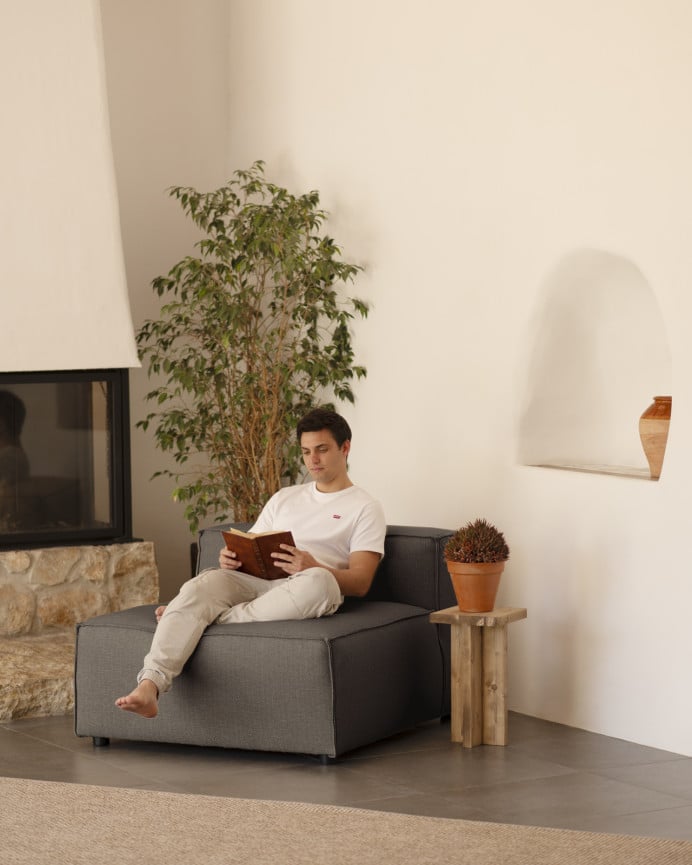Dunkelgraues Sofa, 110x90cm