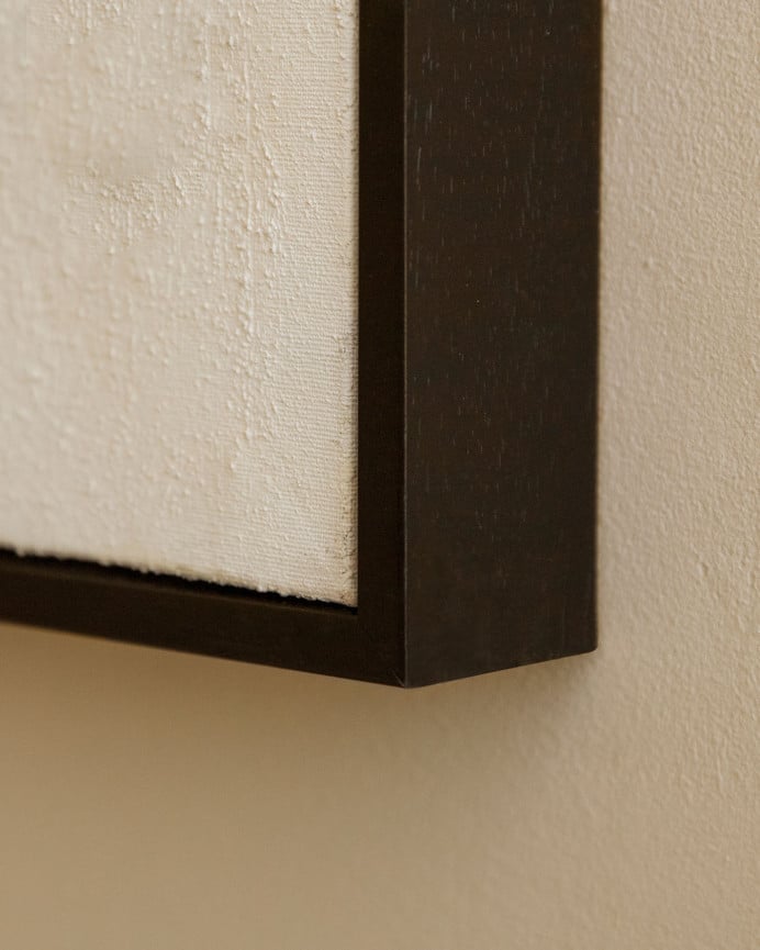 Beige und braunes dekoratives Gemälde auf Leinwand mit handbemaltem Holzrahmen in Ölfarbe in verschiedenen Größen.