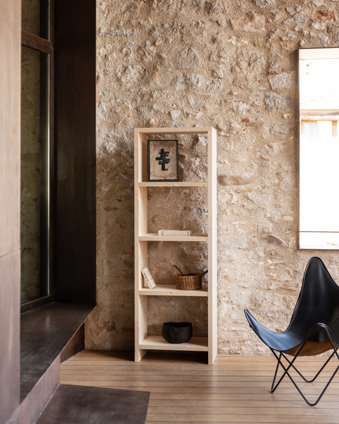 Bücherregal Aus Massivholz, 180x60cm