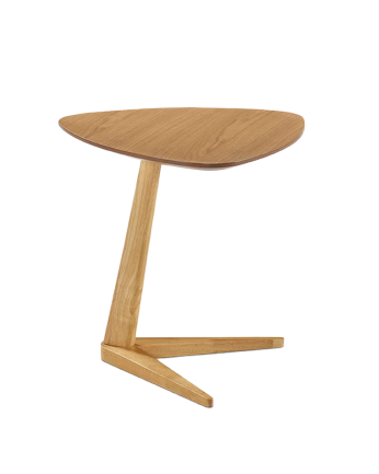 Beistelltisch oder Couchtisch aus Eichenblech von 48x49cm.