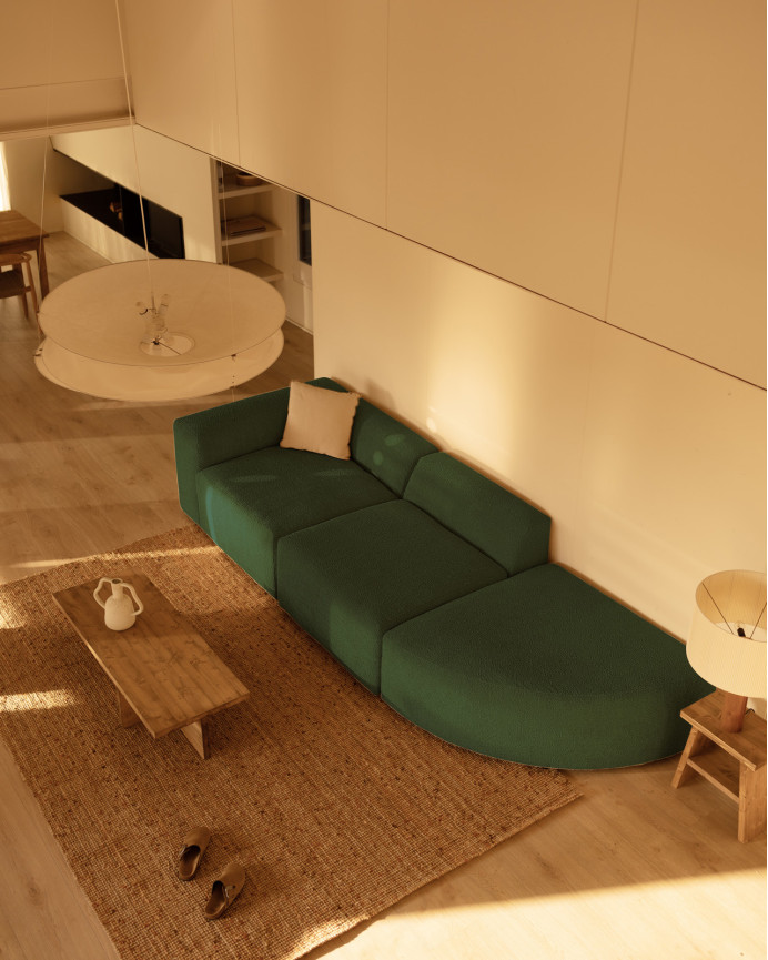 Sofa 3 Module mit rechter Kurve, 320x110cm