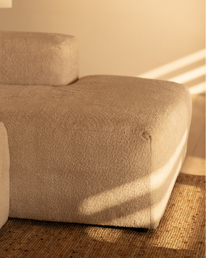 Sofa 3 geschwungene Module mit rechter Chaiselongue, 320x172cm