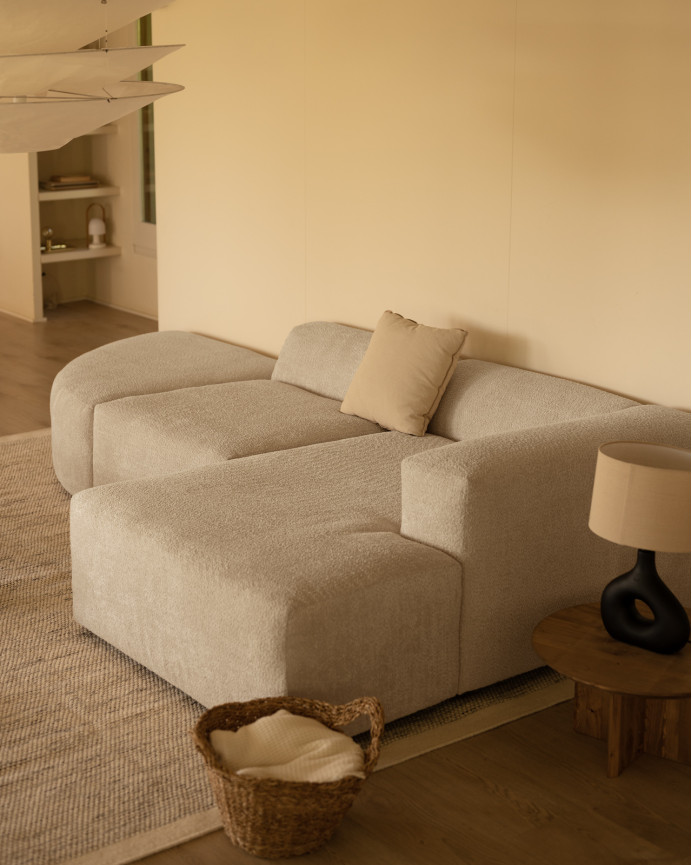 Sofa 3 geschwungene Module mit rechter Chaiselongue, 320x172cm