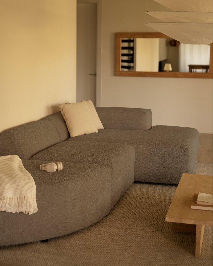 Sofa 3 geschwungene Module mit rechter Chaiselongue, 320x172cm