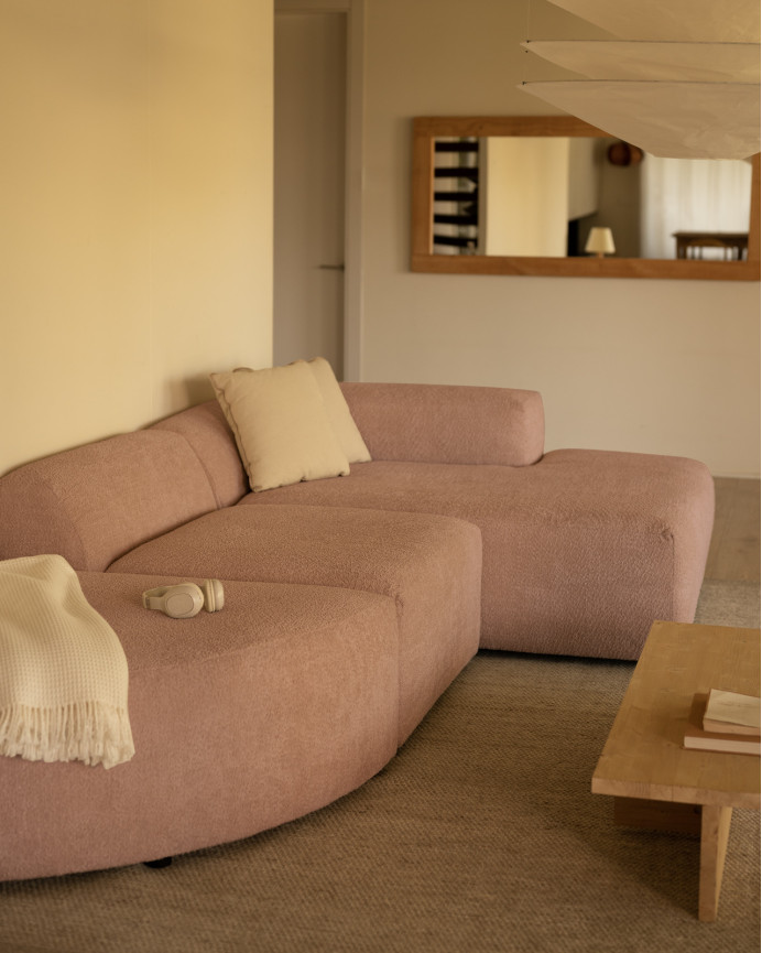 Sofa 3 geschwungene Module mit rechter Chaiselongue, 320x172cm