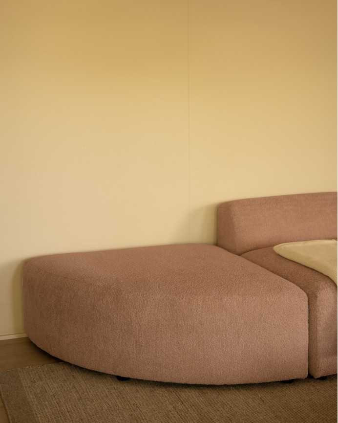 Sofa 3 geschwungene Module mit rechter Chaiselongue, 320x172cm