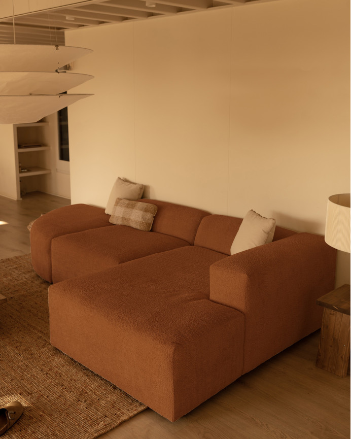 Sofa 3 geschwungene Module mit rechter Chaiselongue, 320x172cm