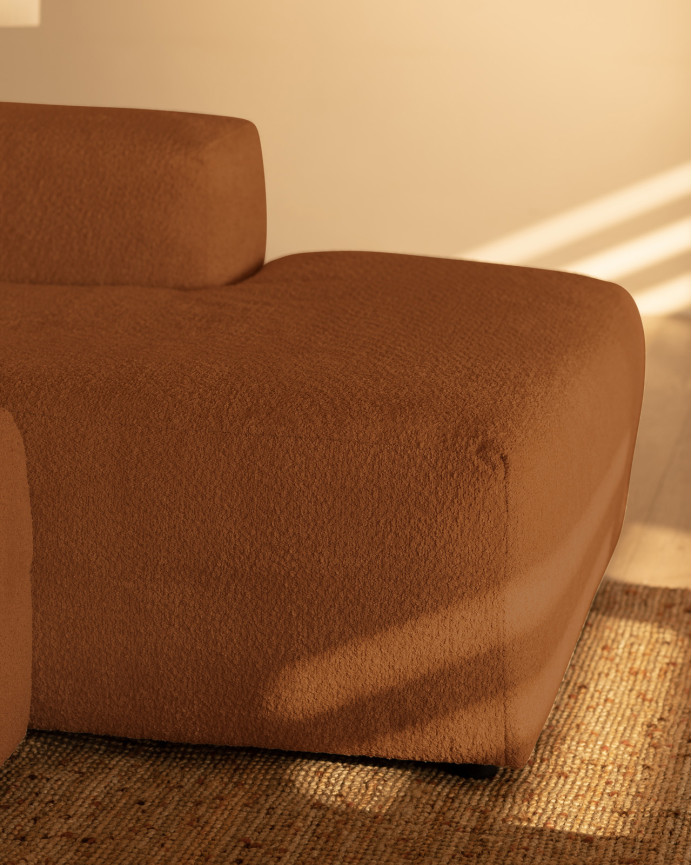 Sofa 3 geschwungene Module mit rechter Chaiselongue, 320x172cm