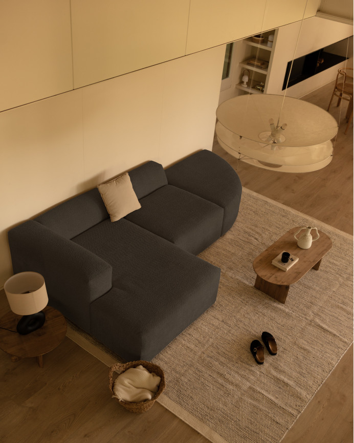 Sofa 3 geschwungene Module mit linker Chaiselongue, 320x172cm