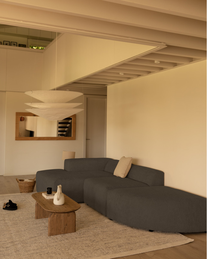 Sofa 3 geschwungene Module mit linker Chaiselongue, 320x172cm