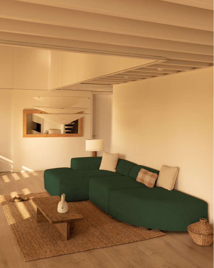 Sofa 3 geschwungene Module mit linker Chaiselongue, 320x172cm