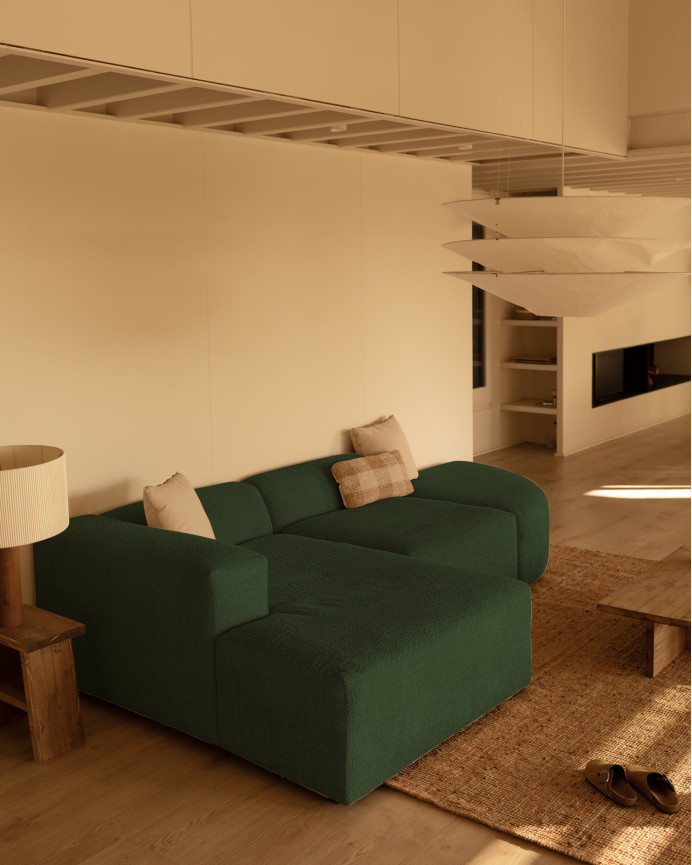 Sofa 3 geschwungene Module mit linker Chaiselongue, 320x172cm