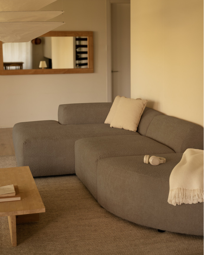 Sofa 3 geschwungene Module mit linker Chaiselongue, 320x172cm