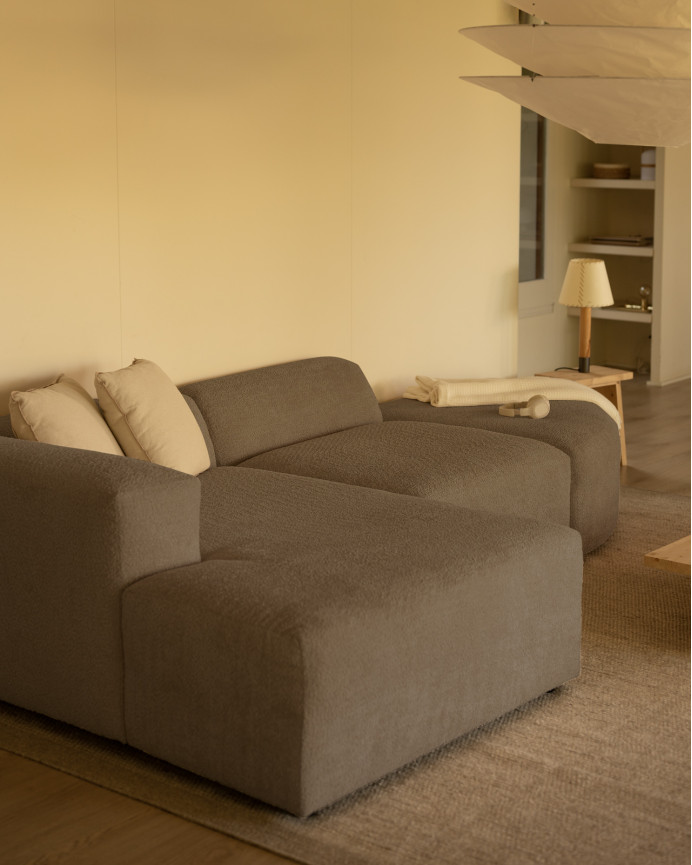Sofa 3 geschwungene Module mit linker Chaiselongue, 320x172cm