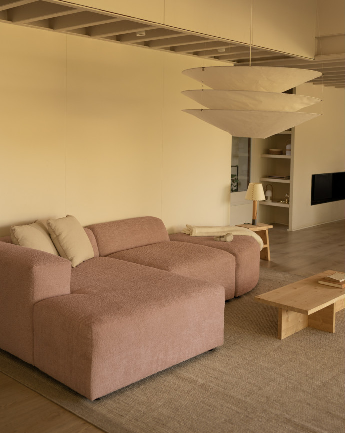 Sofa 3 geschwungene Module mit linker Chaiselongue, 320x172cm
