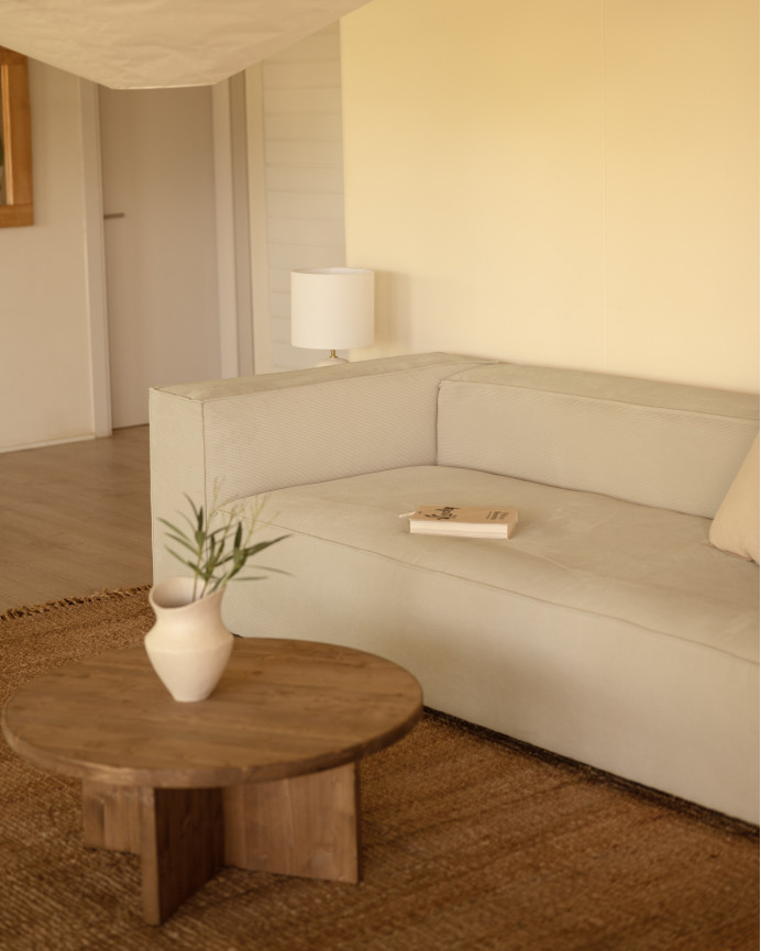 Sofa aus gebrochenem weißem Samtstoff in verschiedenen Größen