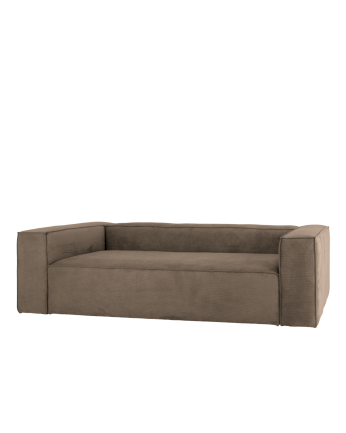 Samtsofa in Taupe-Braun in verschiedenen Größen