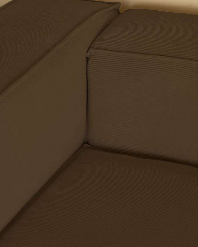 Samtsofa in Taupe-Braun in verschiedenen Größen