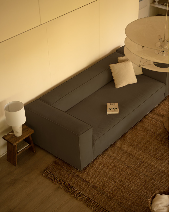 Samtsofa in Taupe-Braun in verschiedenen Größen