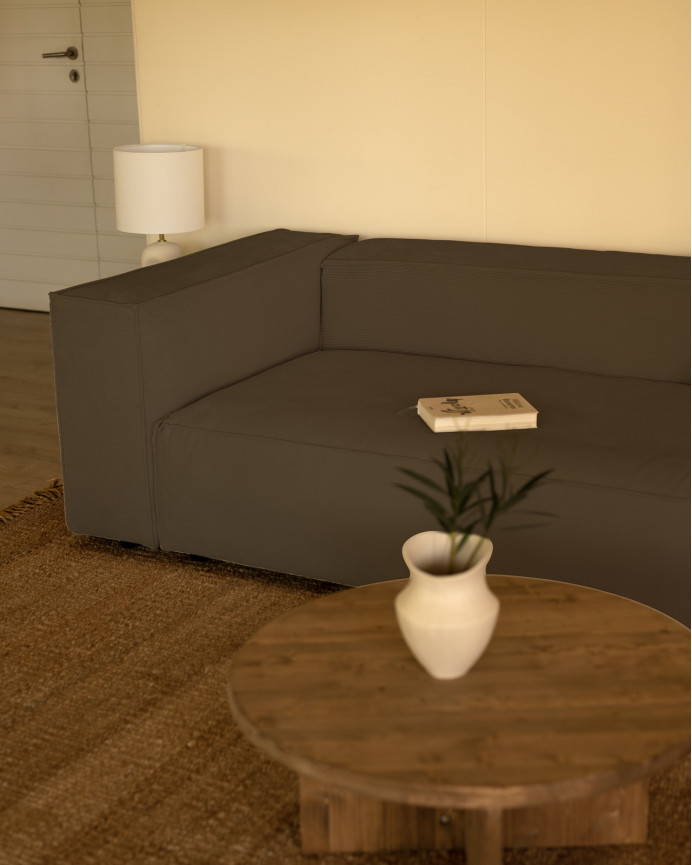 Samtsofa in Taupe-Braun in verschiedenen Größen