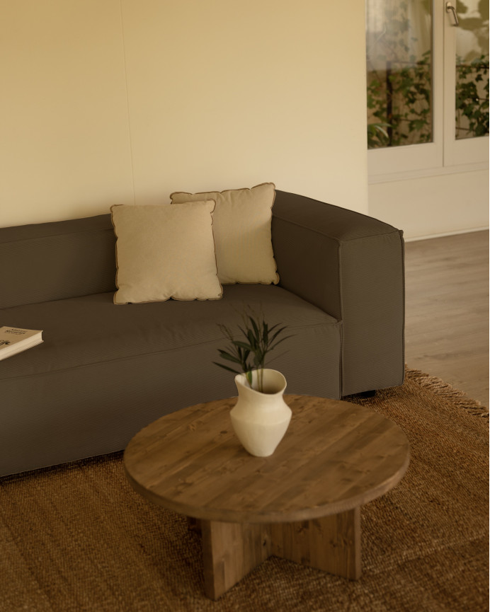 Samtsofa in Taupe-Braun in verschiedenen Größen
