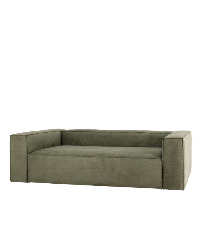 Grünes Cord-Sofa in verschiedenen Größen