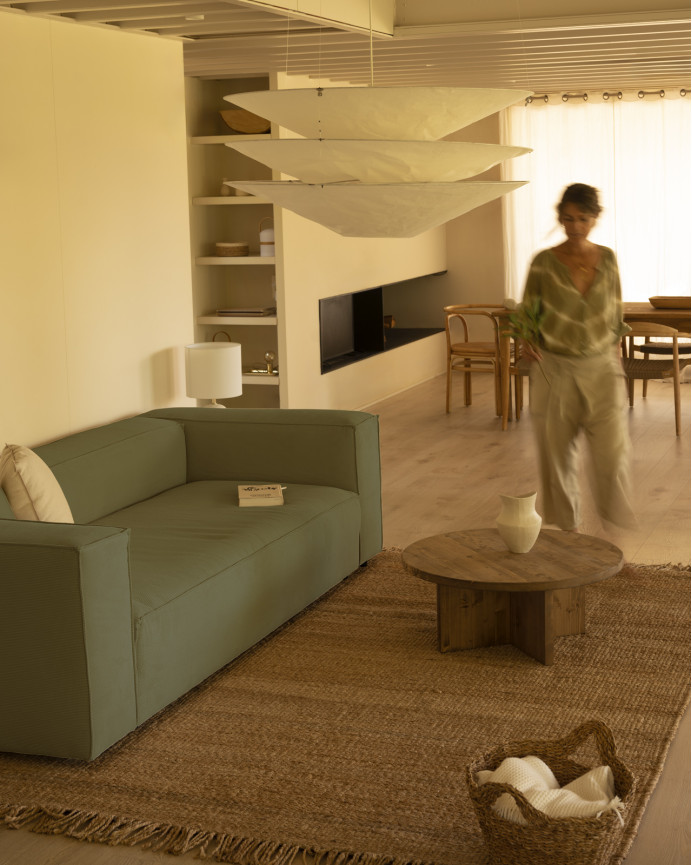 Grünes Cord-Sofa in verschiedenen Größen