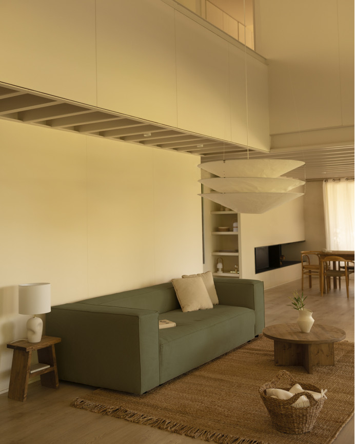 Grünes Cord-Sofa in verschiedenen Größen