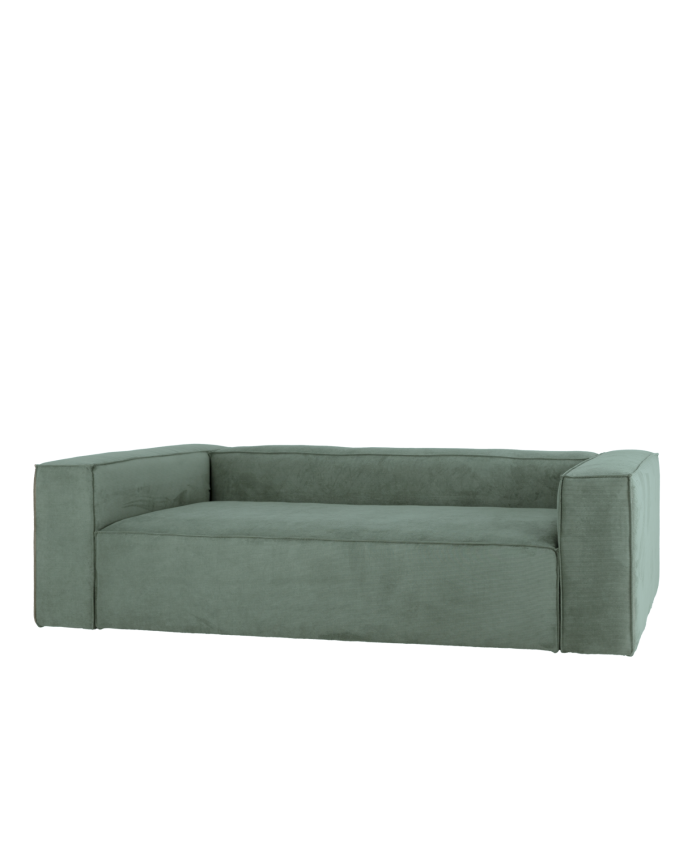 Sofa aus türkisfarbenem Samtstoff, verschiedene Größen