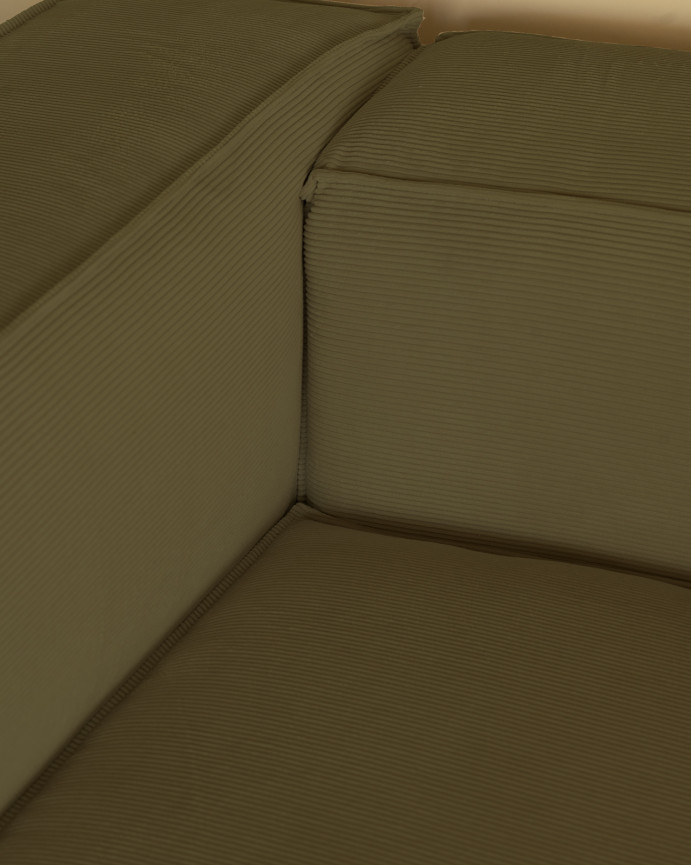 Grünes Cord-Sofa in verschiedenen Größen