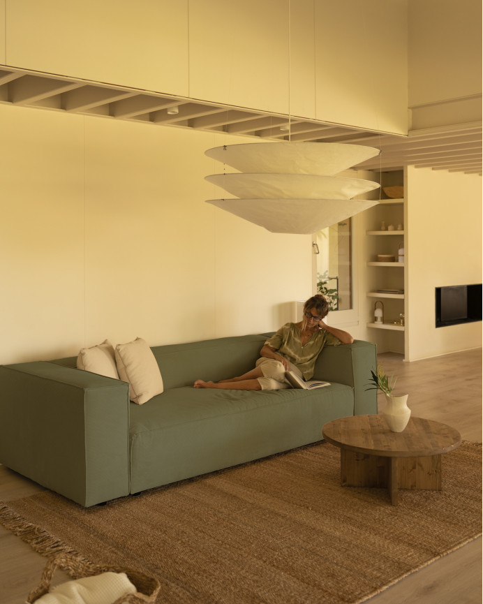 Grünes Cord-Sofa in verschiedenen Größen
