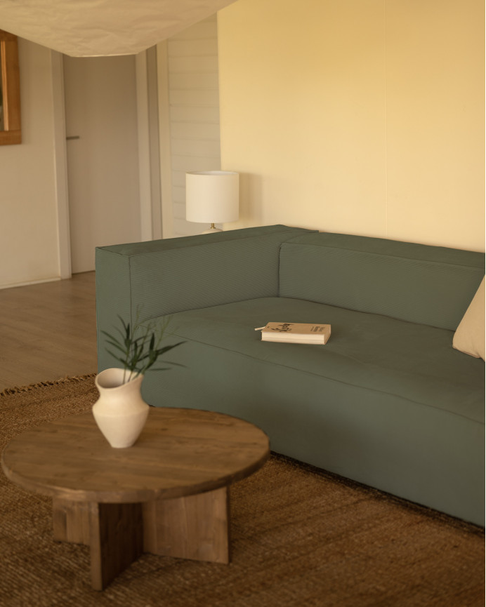 Sofa aus türkisfarbenem Samtstoff, verschiedene Größen