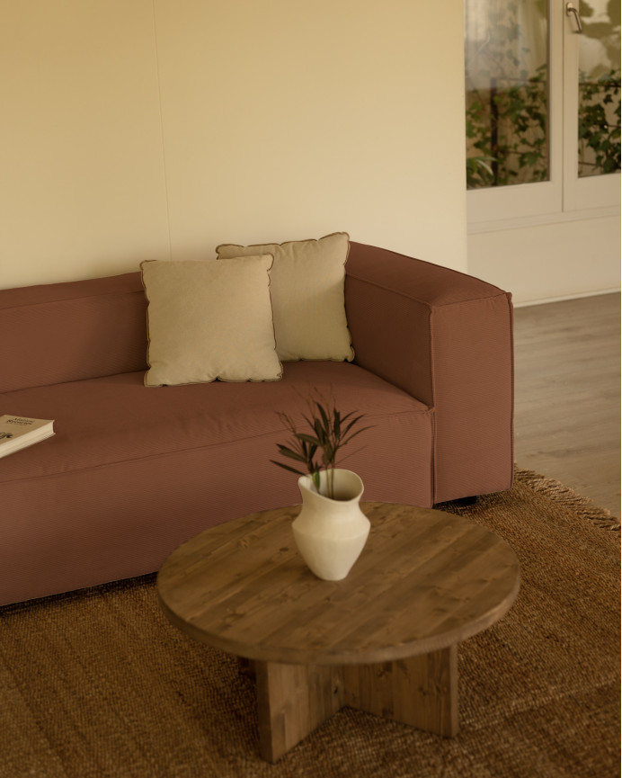 Sofa aus korallenfarbenem Samt in verschiedenen Größen