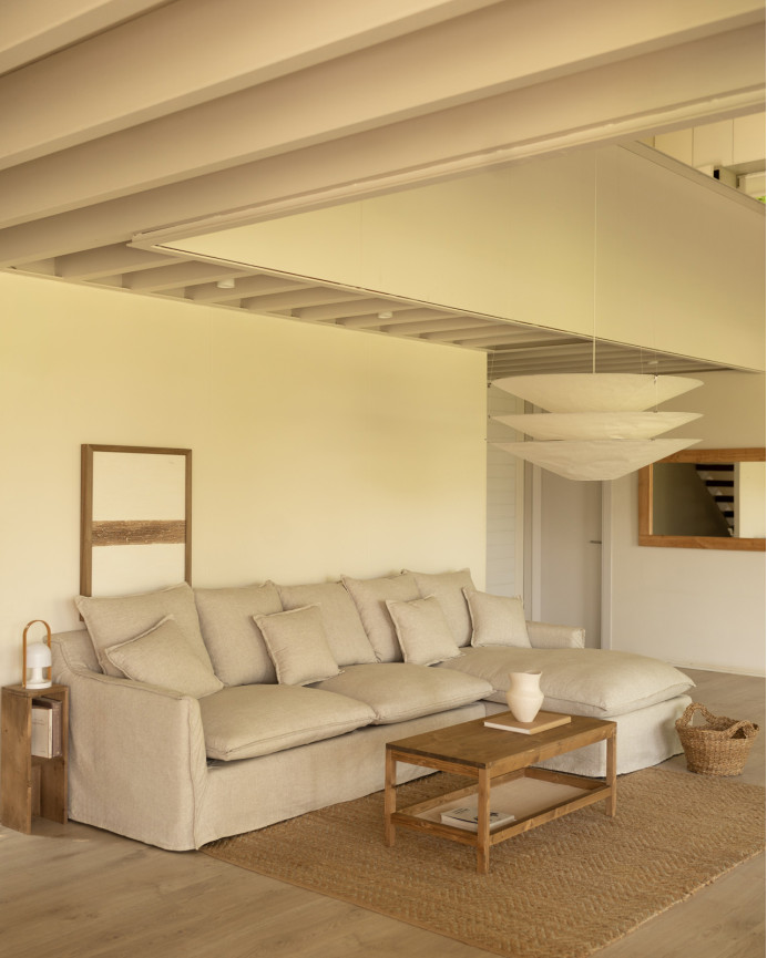 Sofa 4/5-Sitzer mit rechter Chaiselongue, abziehbar in verschiedenen Maßen