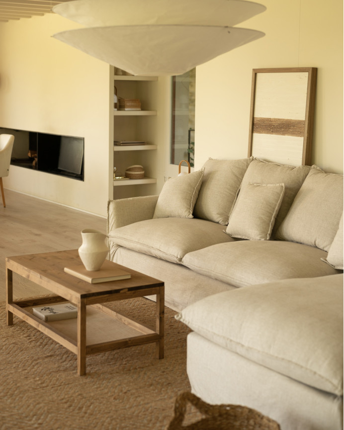 Sofa 4/5-Sitzer mit rechter Chaiselongue, abziehbar in verschiedenen Maßen