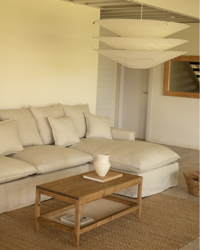 Sofa 4/5-Sitzer mit rechter Chaiselongue, abziehbar in verschiedenen Maßen