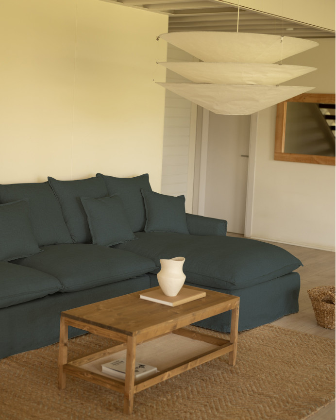 Sofa 4/5-Sitzer mit rechter Chaiselongue, abziehbar in verschiedenen Maßen