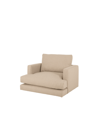 Beigefarbener Sessel, 105 cm.