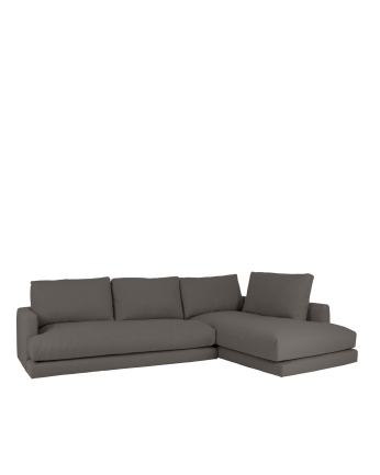 Sofa mit Chaiselongue in dunkelgrau in verschiedenen Größen