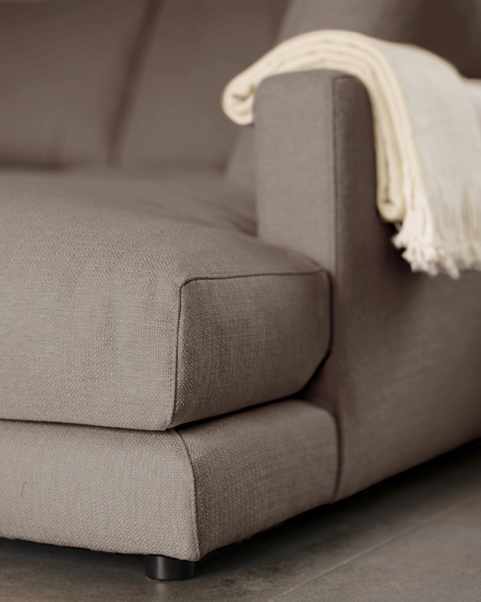 Sofa mit Chaiselongue in dunkelgrau in verschiedenen Größen