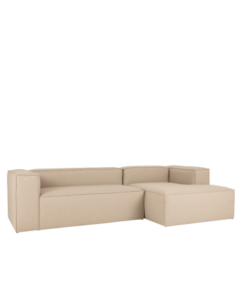 Sofa mit beigefarbener Chaiselongue in verschiedenen Größen