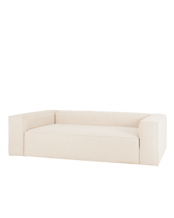 Bouclé-Sofa in weißer Farbe in verschiedenen Größen