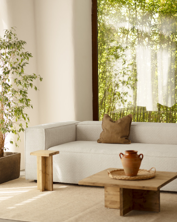 Bouclé-Sofa in Hellgrau in verschiedenen Größen