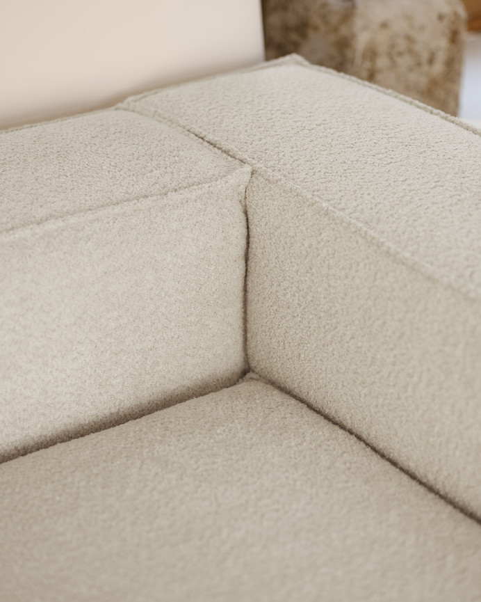 Bouclé-Sofa in Hellgrau in verschiedenen Größen